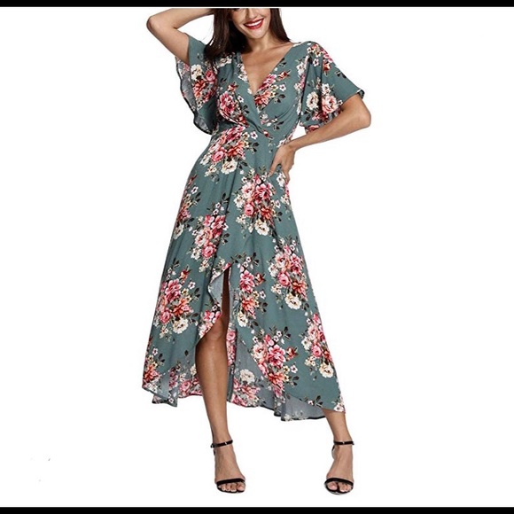 Maxi Wrap Dress - Picture 1 of 4